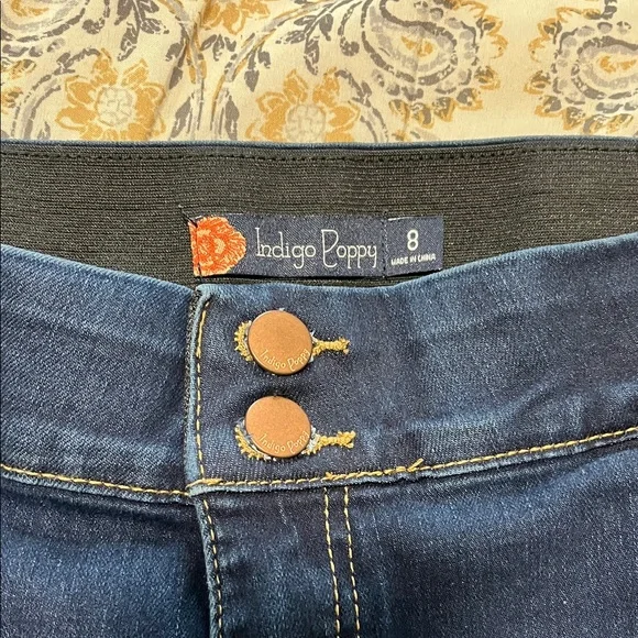 Indigo Poppy Skinny Jeans - Sz 8 - Picture 2 of 6